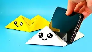 DIY - Origami Phone Holder // How To Make Paper Mobile Stand Without Glue