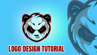 Adobe Illustrator Tutorial: Draw Panda Logo design | Mascot Logo | Professional Logo