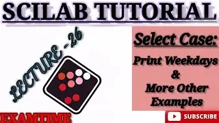 SOLVE SOME PROGRAMS USING SELECT CASE IN SCILAB || SELECT CASE