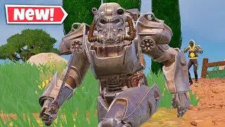 NEW T-60 POWER ARMOR Skin Gameplay In Fortnite! (FALLOUT 4)