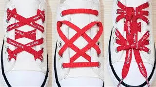How To Tie ShoeLaces - Creative Ways to Fasten Tie Your Shoes Tutorial Step by Step, 
