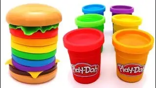 Making a Rainbow Hamburger with Modelling Clay