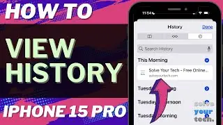 How to View History on iPhone 15 Pro