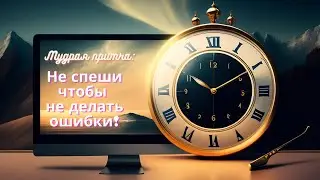 Не спеши что бы не делать ошибки. Мудрые притчи. Мотивация