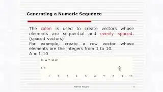 Useful in-built Matrix Functions in MATLAB By Harish Khyani Sir