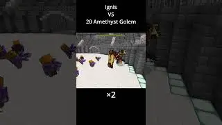 Ignis vs 20 Amethyst Golem Army! Minecraft Mob Battle! #shorts #minecraft #マインクラフト