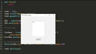 List widget in Tkinter / Listbox Methods  / Tkinter Tutorial in Hindi / Dynamic Coding