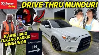 PERTAMA KALI NYOBA DRIVE THRU MUNDUR!! NGAKAK SEMUA PADA BINGUNG🤣