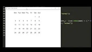 Create a Calendar using Python Turtle