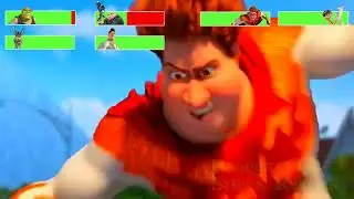 Shrek vs. Vector (Rematch) with healthbars