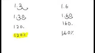 Converting a Decimal to a Percent (120%)