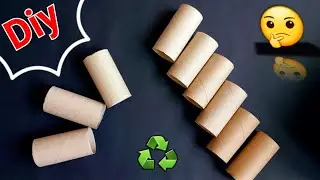 Recycle toilet paper rolls by doing this idea! handmade activities 😍♻️