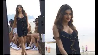 Nidhhi Agerwal walks the ramp at IBFW GOA 2017