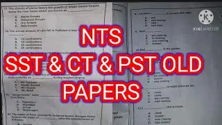 NTS OLD PAPERS FOR SST , CT , PST , 2020/2021
