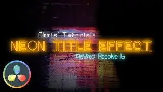 Glowing Neon Title Effect | DaVinci Resolve 16 Tutorial