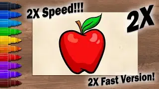 How to Draw an Apple Easy 2X Fast Version