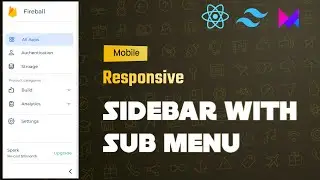 Desktop and Mobile Responsive Sidebar With Submenu Using React js and tailwind css and Framer Motion