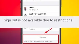 Sign out is not available due to restrictions iOS 16 | iCloud | iPhone | iPad | Hindi | Fix | iOS 16