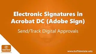 Send and Track Electronic Signatures Using Acrobat and Adobe Sign