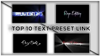 Top 10+🔥Alight Motion Text Animation Presets |AlightMotion Preset Download Free 10+ text presets|
