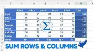 How to SUM rows and columns in Excel (fast!) 