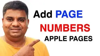 How to add Page Numbers in Pages