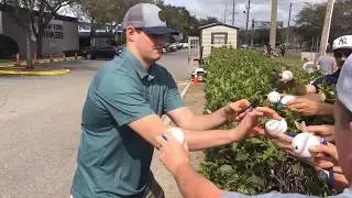 Yankees’ Jordan Montgomery signs autographs