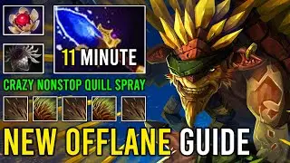New 7.38b Offlane Guide 11Min Scepter Bristleback Crazy Nonstop Quill Spray Raid Boss Monster Dota 2