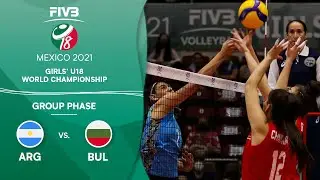 ARG vs. BUL - Group Phase | Girls U18 Volleyball World Champs 2021