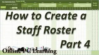 Roster - How to Create a Roster Template Part 4