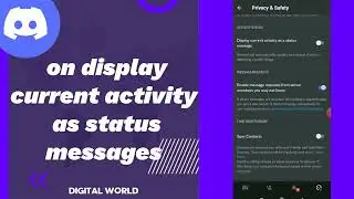 How To Turn On Display Current Activity as Status Messages On Discord app 2023