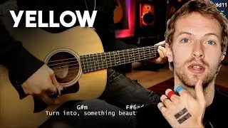 Yellow COLDPLAY Guitar Cover ORIGINAL CHORDS | ACORDES RITMO Christianvib