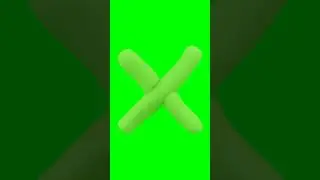 Green Screen Animated Letter X #greenscreen #letterx #shorts