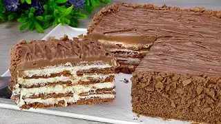 The most delicious homemade dessert in 5 minutes!😍 The famous cake that melts in your mouth!