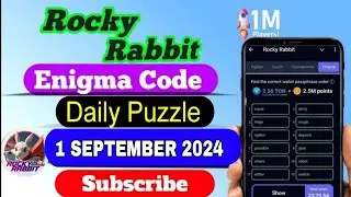 Rocky Rabbit Enigma reward | Rocket Rabbit Combo|Rocky Rabbit Enigma New Features Solve 1 SEPTEMBER