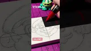 Drawing Mario in 4 Different Styles (✨Glow) With Posca Markers 