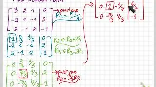 Linear Algebra: Transform a Matrix to its Row Echelon Form