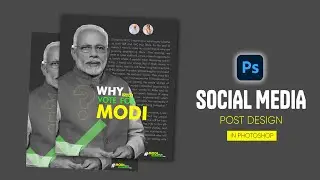 Social Media Post Design in Photoshop  | Poster Design 2024