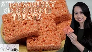 5 EASY INGREDIENT STRAWBERRY RICE KRISPIE TREATS | Easy Recipe