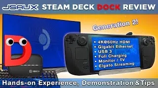 JSAUX Steam Deck Dock Review I Hands-on impressions on a 4K TV I Mouse+Keyboard I Best Dock