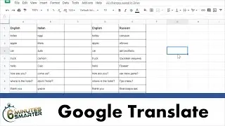 Use the Google Translate Function in Google Sheets