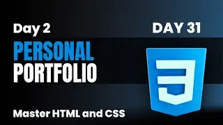 Create Personal Portfolio Website Project Using Html and Css | PART - 2 | 30 Days Html Css Series