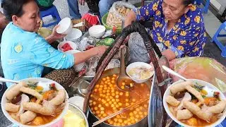 Xếp hàng ăn gánh bánh canh giò heo 20k ngon khó tả ở Sài Gòn