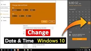 how to change date and time windows 10 | set date and time in windows 10