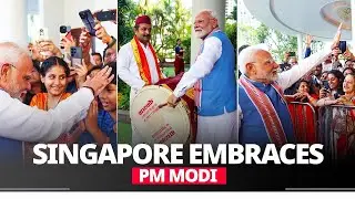 Celebratory scenes as Singapore welcomes PM Modi!