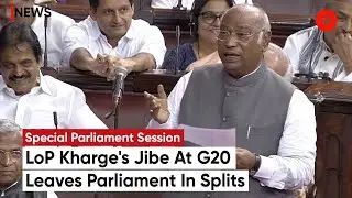 Mallikarjun Kharges Witty Remark on G20 Draws Laughter in Rajya Sabha; Speaker Calls Him Agitated