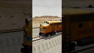 Impossible Trains VS Giant Lava Crater Crossing - BeamNG.Drive