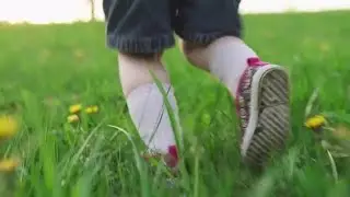 Little Girl Running Stock Video