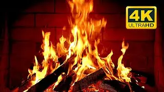 🔥 Cozy Fireplace 4K (12 HOURS). Fireplace with Crackling Fire Sounds. Fireplace Burning 4K