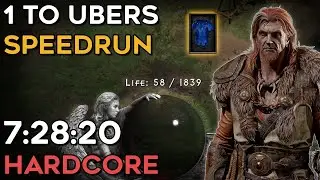 "58 IS NOT 0" - LEVEL 1 TO UBERS HARDCORE DRUID SPEEDRUN - 7:28:20 | DIABLO 2 RESURRECTED